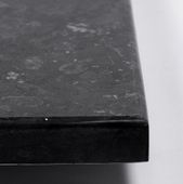 WOHNFREUDEN Marmor Waschtisch Natursteinplatte schwarz poliert 93x56,5x3 cm