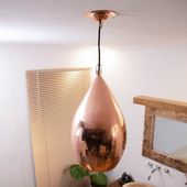 wohnfreuden Kupferlampe Pendelleuchte GOLD 23x23x40 cm