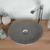wohnfreuden Naturstein Waschbecken 50 cm extra flach