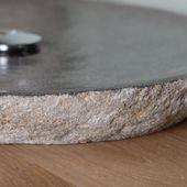 wohnfreuden Naturstein Waschbecken 50 cm extra flach