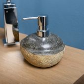 wohnfreuden Flussstein Seifenspender 120 ml oberhalb poliert