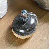 wohnfreuden Flussstein Seifenspender 120 ml oberhalb poliert