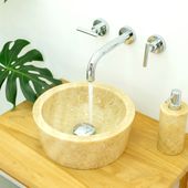 wohnfreuden Onyxmarmor Waschbecken MINIJAYA 30 cm poliert