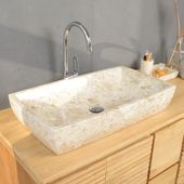 wohnfreuden Marmor Waschbecken Mara 70 cm