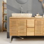 wohnfreuden Marmor Waschbecken Mara 70 cm