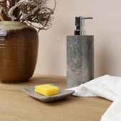 wohnfreuden Marmor Seifenschale Zen ohne Loch grau 12x9x2 cm Bad Gäste WC