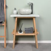 wohnfreuden Sandstein ZEN Waschtischplatte 60 cm