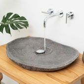 Naturstein Waschbecken 60 cm extraflach kaufen 1