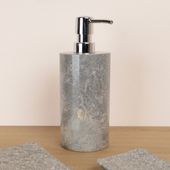wohnfreuden Marmor Seifenspender poliert grau 15 cm