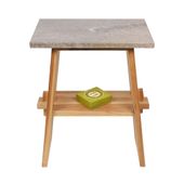 WOHNFREUDEN Naturstein Marmor Waschtisch-Platte grau 60x40x3 cm