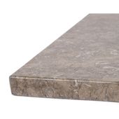 WOHNFREUDEN Naturstein Marmor Waschtisch-Platte grau 60x40x3 cm