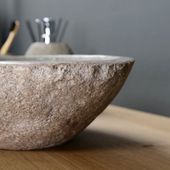30 cm Naturstein-Waschbecken oval rund günstig kaufen 4