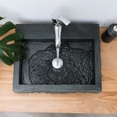 wohnfreuden Andesit Steinwaschbecken 50 cm