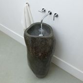 Flussstein Standwaschbecken 45 cm poliert kaufen 1