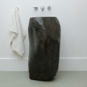 Flussstein Standwaschbecken 45 cm poliert kaufen 3