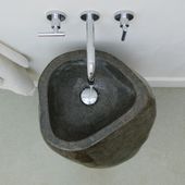Flussstein Standwaschbecken 45 cm poliert kaufen 4