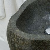 Flussstein Standwaschbecken 45 cm poliert kaufen 5