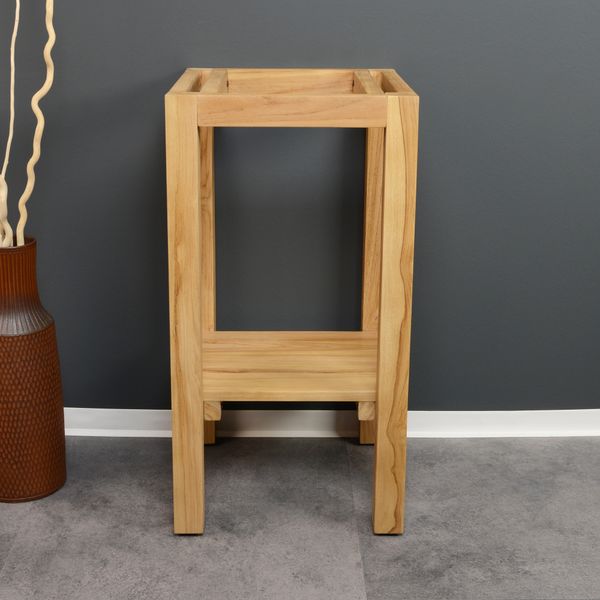 wohnfreuden Teak Holz Waschtisch Untergestell SMINI 38x38x77cm