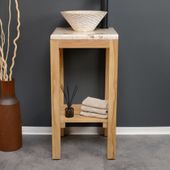 wohnfreuden Marmor Waschtisch-Platte SMINI creme 40x40x3cm