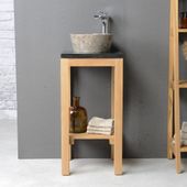 wohnfreuden Marmor - Waschbecken MINIJAYA 30 cm grau
