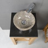 wohnfreuden Marmor - Waschbecken MINIJAYA 30 cm grau