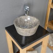 wohnfreuden Marmor - Waschbecken MINIJAYA 30 cm grau