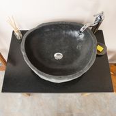 wohnfreuden Naturstein Waschbecken 50 cm