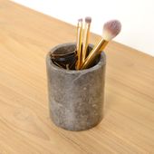 wohnfreuden Marmor Kosmetik Becher schwarz 9 cm