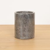 wohnfreuden Marmor Kosmetik Becher schwarz 9 cm