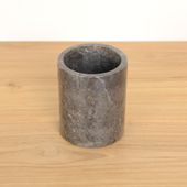 wohnfreuden Marmor Kosmetik Becher schwarz 9 cm