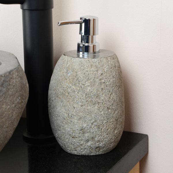 wohnfreuden Naturstein Seifenspender ca. 15 cm