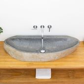 Naturstein-Waschbecken Doppelwaschbecken 90 cm kaufen 3