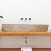 Naturstein-Waschbecken Doppelwaschbecken 90 cm kaufen 5