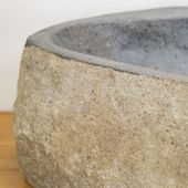 Naturstein-Waschbecken Doppelwaschbecken 90 cm kaufen 4