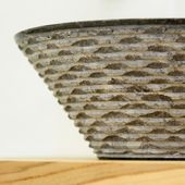 wohnfreuden Marmor Waschbecken TOWER 30 cm schwarz rund