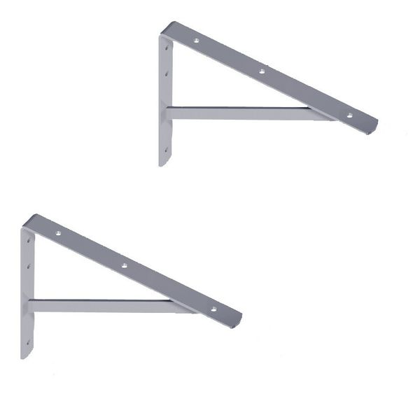 WOHNFREUDEN 2er Set Winkel für Waschtischplatten verzinkt 30x21 cm