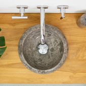 wohnfreuden Marmor Waschbecken 30cm Asbak mini poliert grau