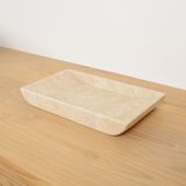 wohnfreuden Marmor Tablett rechteckig creme 30 cm