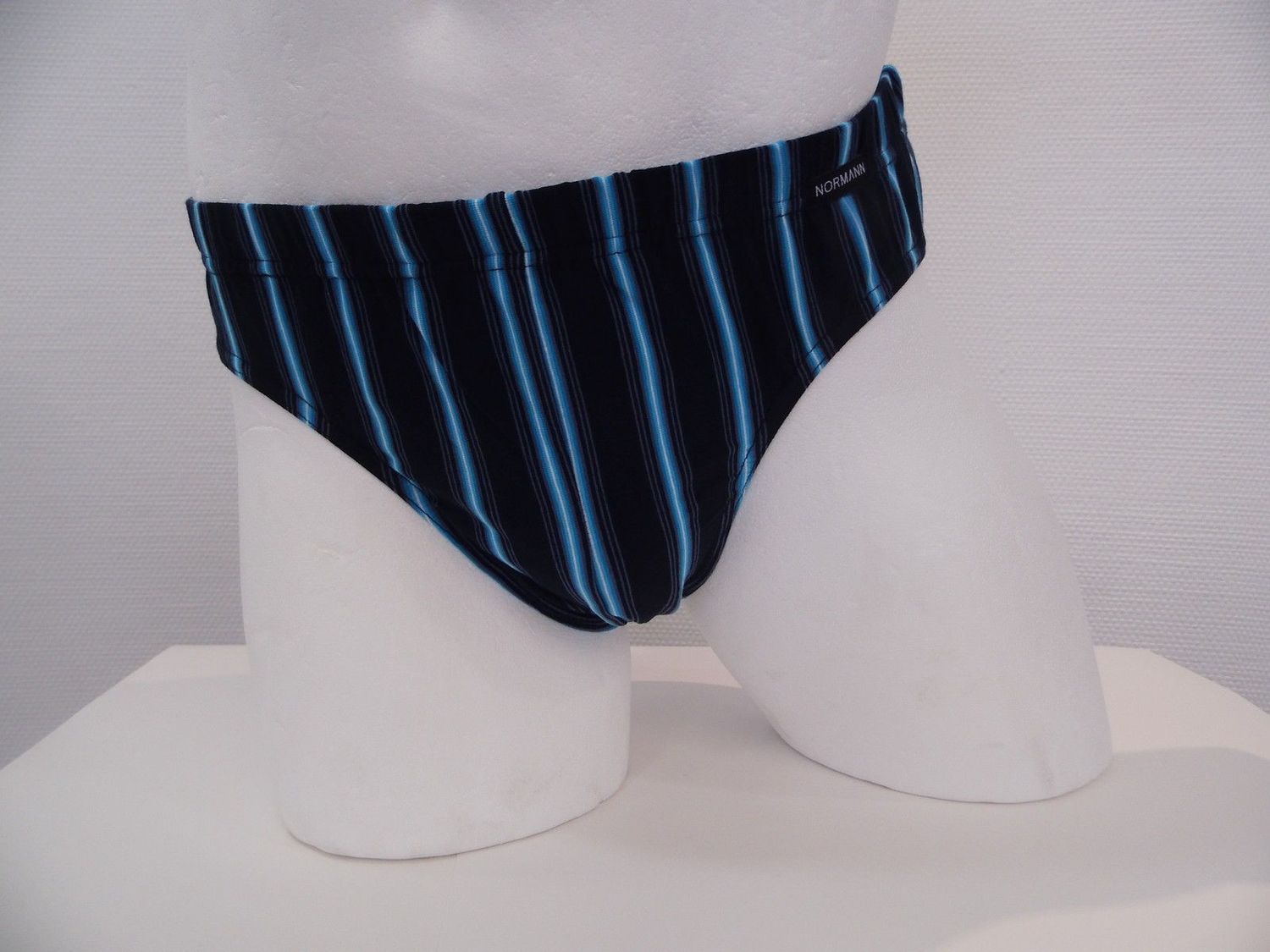 NORMANN Herren Rio-Slip schwarz/blau & grau/blau gestreift NORMANN Herren Rio-Slip schwarz/blau & grau/blau gestreift