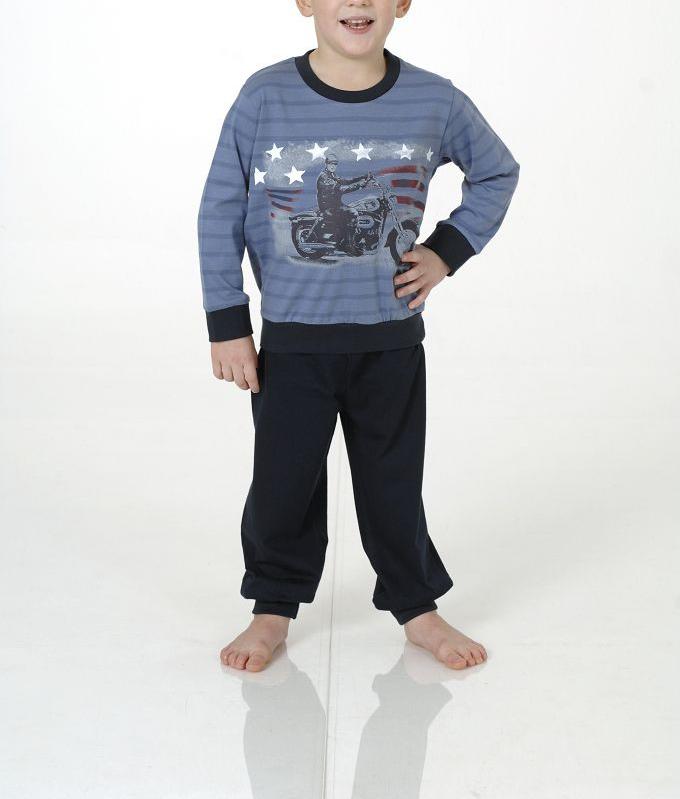 Jungen Kleinkinder Pyjama mit Bündchen, 801 90 442 Jungen Kleinkinder Pyjama mit Bündchen, 801 90 442