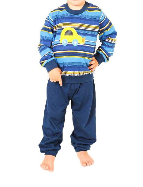 Jungen-Pyjama langarm mit Bündchen,  Auto als Motiv - 801 90 718