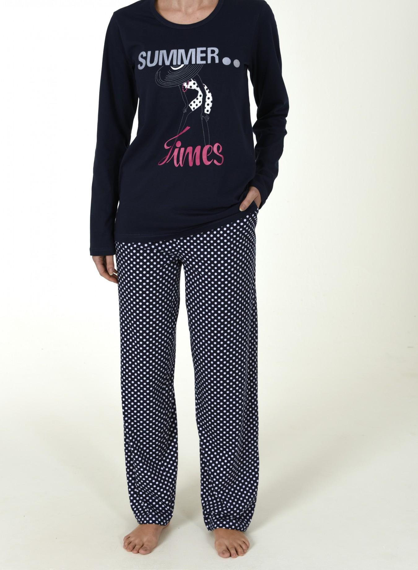 Damen  Schlafanzug Pyjama, langarm, auch in Übergrössen, 151 201 90 734