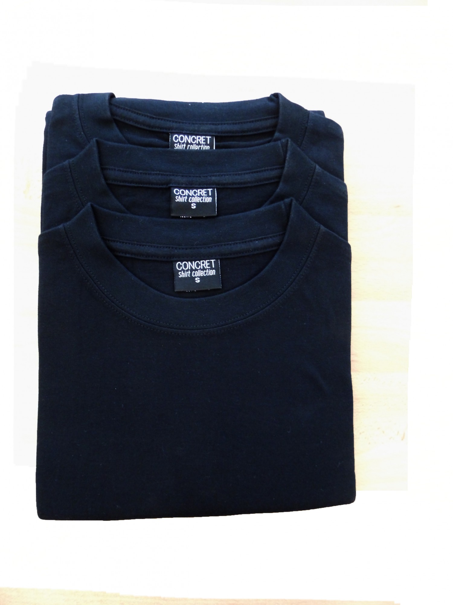Herren T-Shirts 3erpack schwarz,  Rundhals, (auch in Übergrössen erhältlich) 1303
