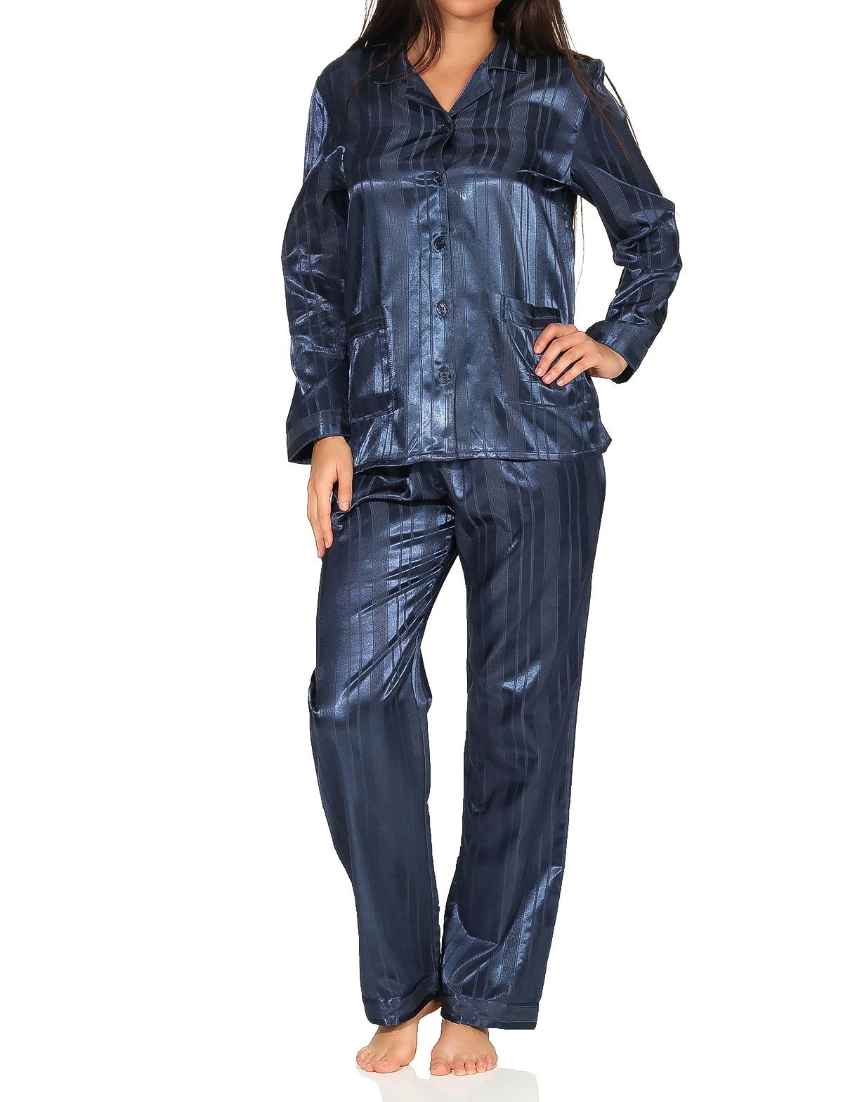 Satin Pyjama Streifendessin - innen angeraut 251 201 94 010