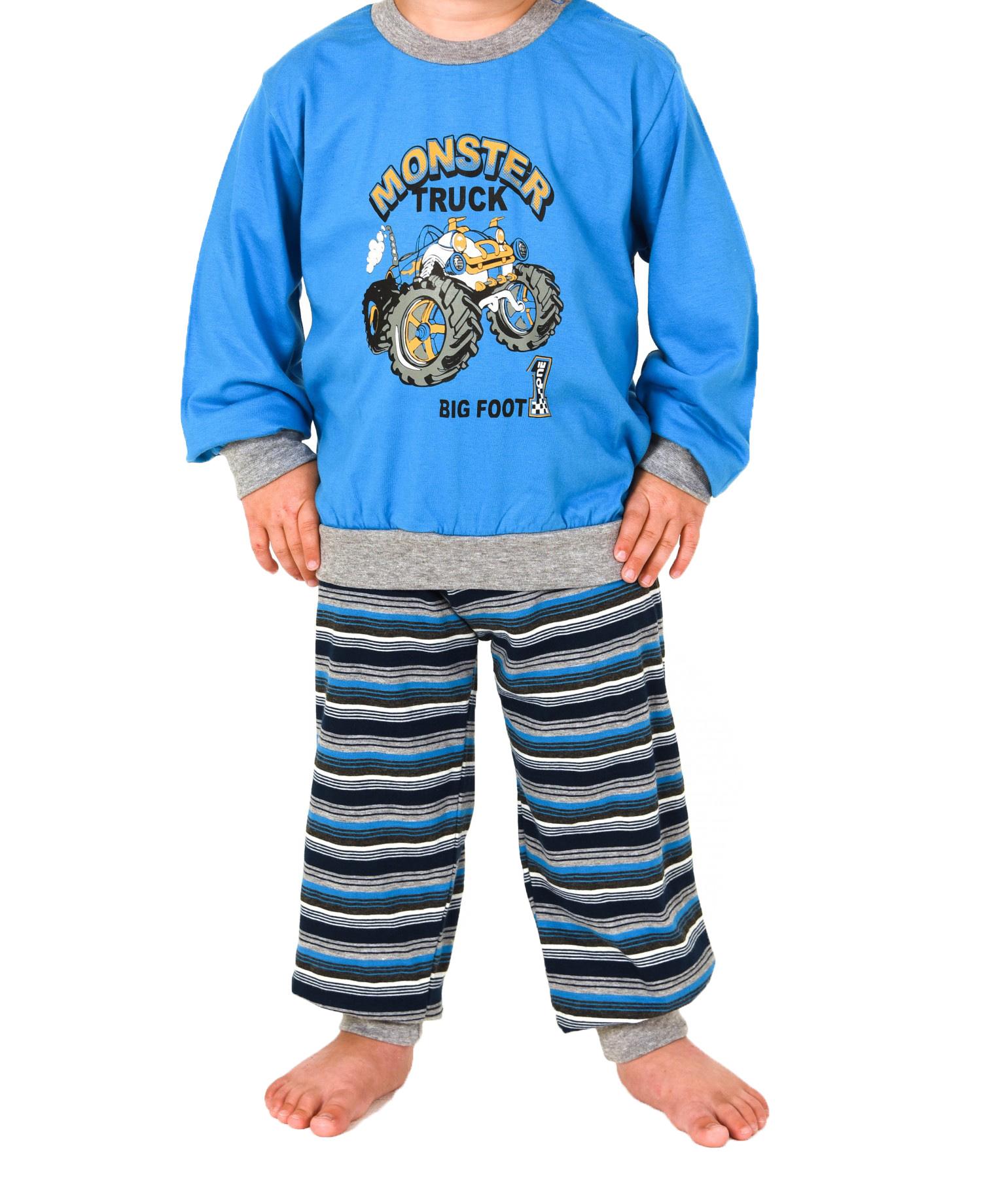 Jungen Pyjama mit Bündchen - langarm – Grössen 86 bis 110 – 251 801 90 723 Jungen Pyjama mit Bündchen - langarm – Grössen 86 bis 110 – 251 801 90 723