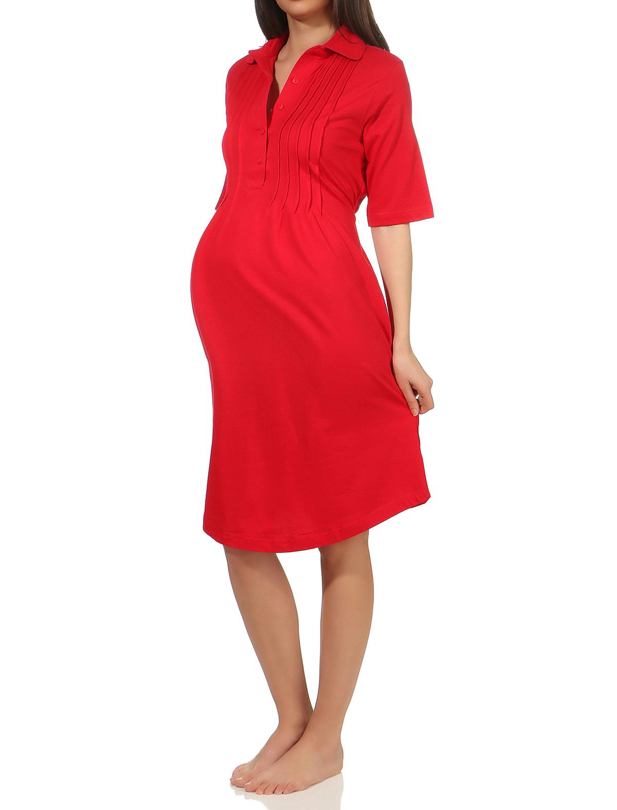 Damen Still- und Umstandsnachthemd mit Knopfleiste – 100 cm Länge 723955 Damen Still- und Umstandsnachthemd mit Knopfleiste – 100 cm Länge 723955