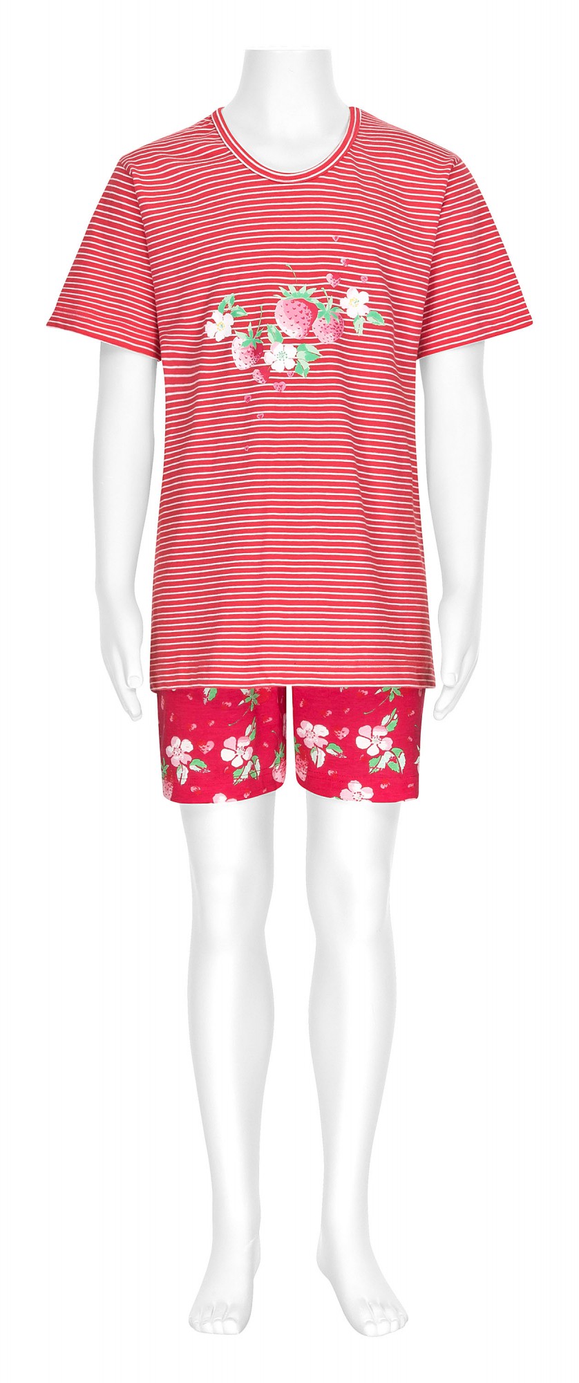 Cooler Mädchen Pyjama kurzarm gestreift – 161 405 90 838