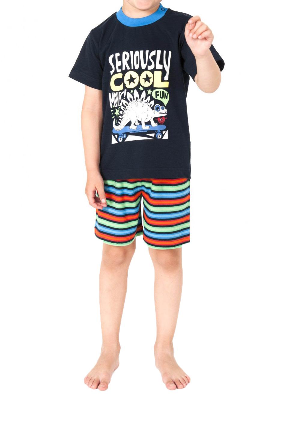 Jungen Pyjama Shorty kurzarm Hose geringelt – 161 805 90 741 Jungen Pyjama Shorty kurzarm Hose geringelt – 161 805 90 741