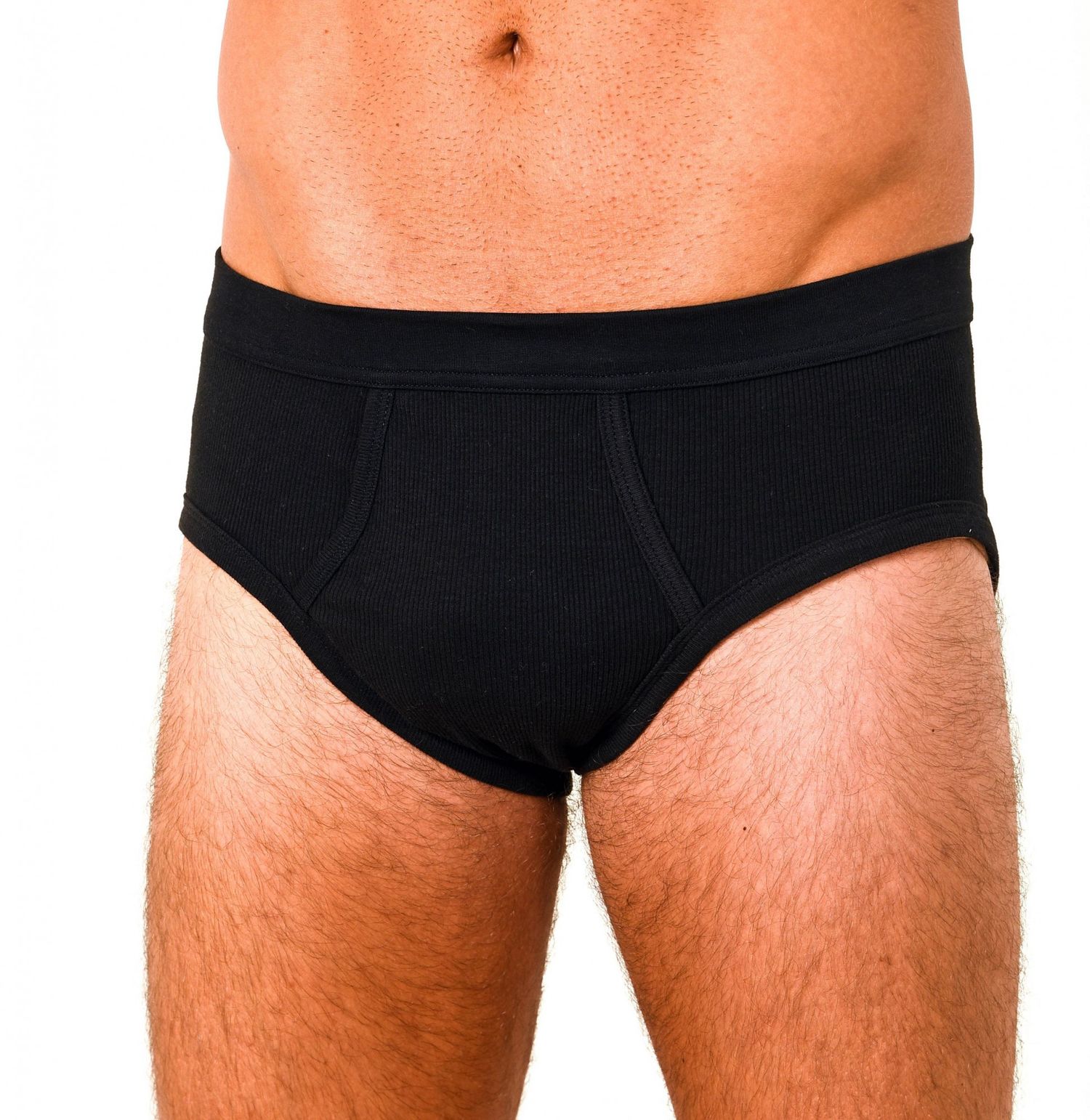 10410 Herren Slip 2er Pack in Farbe schwarz - Doppelripp - aus 100 % Baumwolle 