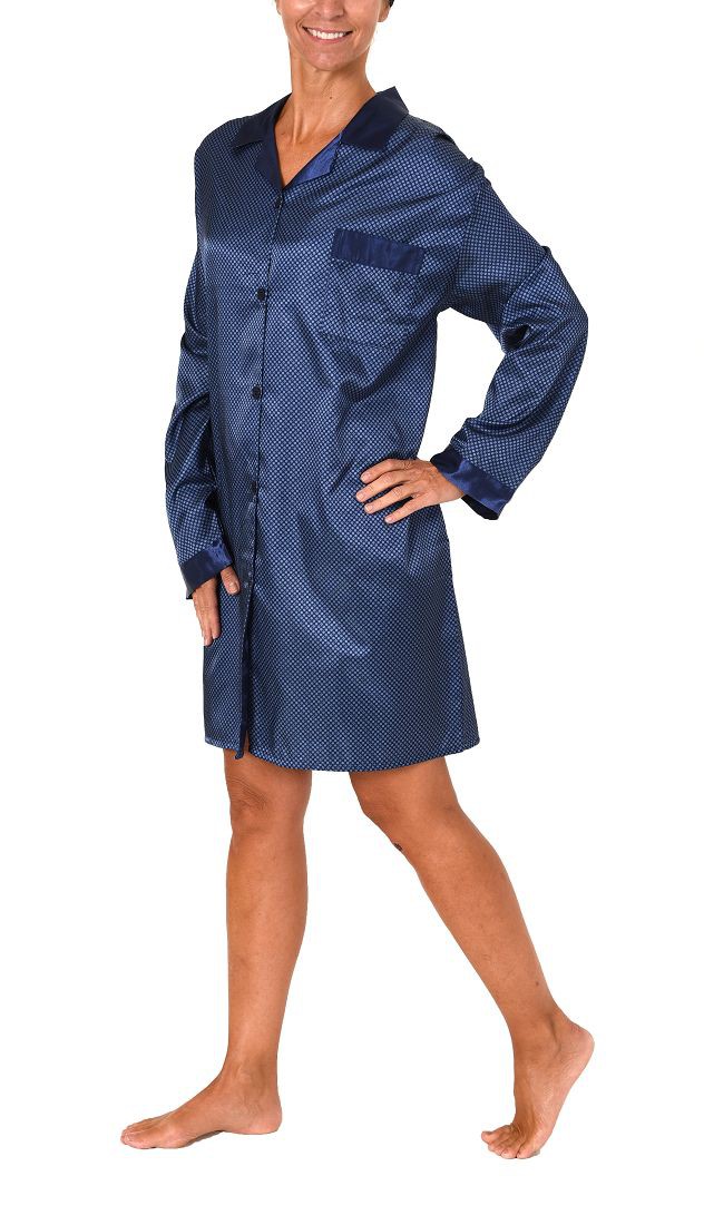 Damen Satin Kurznachthemd Bigshirt - innen angeraut 271 213 94 001